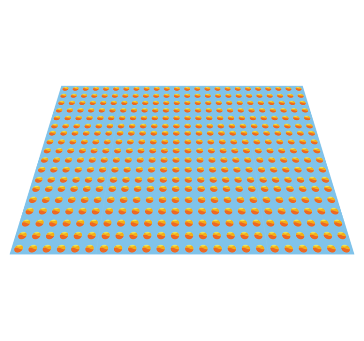 70-luvun aurinkokuvio vinyylimatto geometrinen - Tenstickers