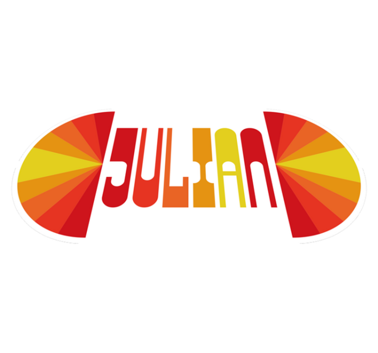 Persoonallinen retro nimi vinyylimatto - Tenstickers