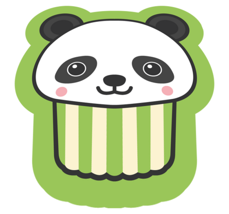 Anime onnellinen panda eläin vinyylimatto - Tenstickers