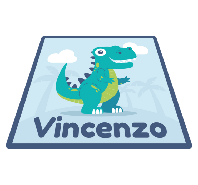 Vauvan huoneen vinyylimatto persoonallinen dinosaurustaito - Tenstickers