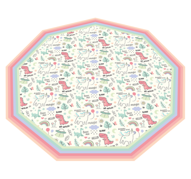 Leikkisä aakkosmotiivi lastenhuone vinyylimatto - Tenstickers