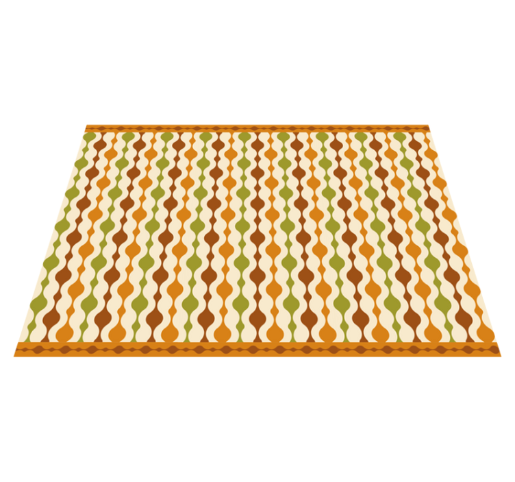 70-luvun raidat vinyylimatto retro - Tenstickers