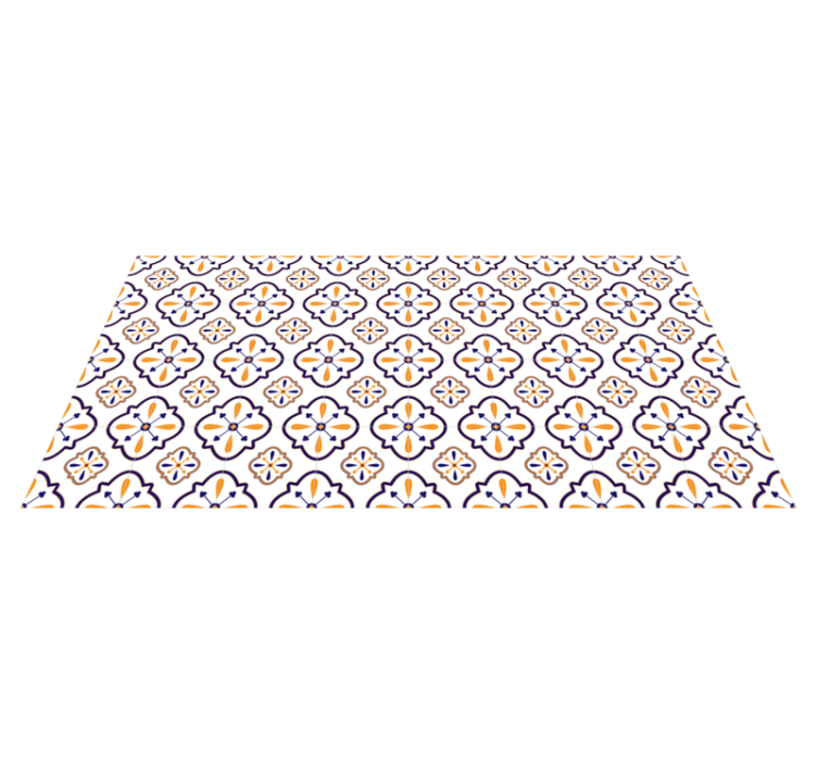 Kukka laatta kopio vinyylimatto keittiöön - Tenstickers