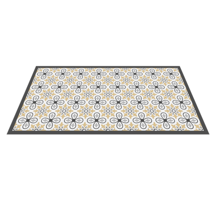 Antiikki kukka moderni vinyylimatto keittiöön - Tenstickers