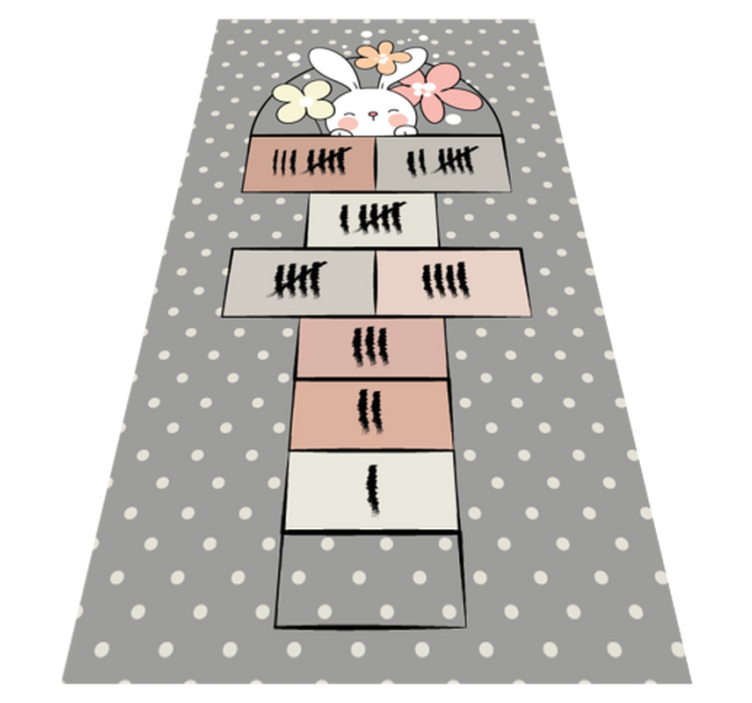 Hopscotch-peli Vauvan huoneen vinyylimatto - Tenstickers