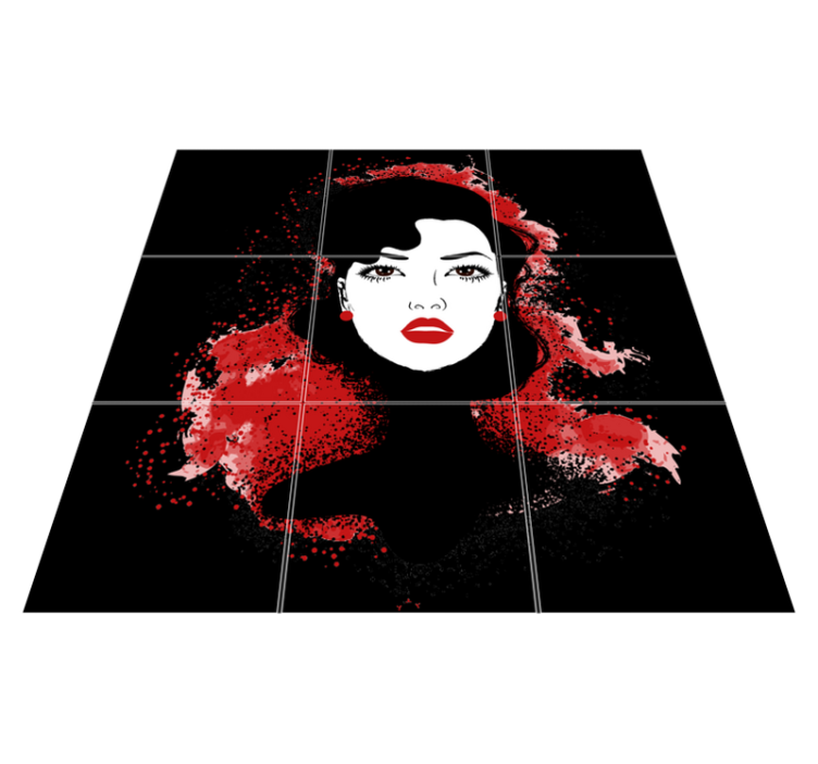 Kasvomaalaus seinälaatta moderni vinyylimatto - Tenstickers