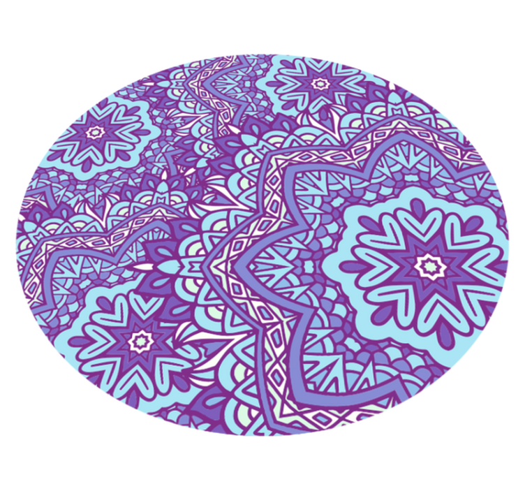 Eloisa violetti motiivi mandala vinyylimatto - Tenstickers