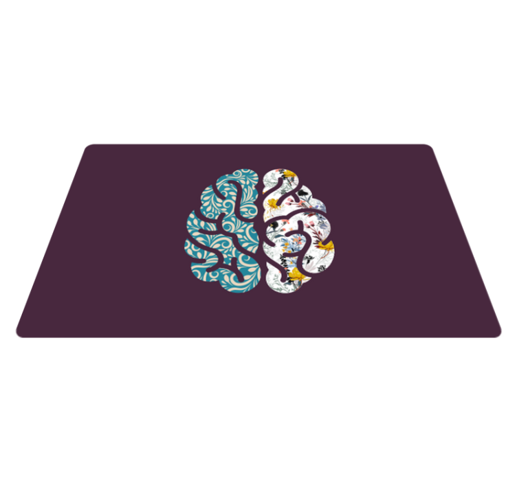 Kasvitieteellinen yin yang kukka vinyylimatto - Tenstickers