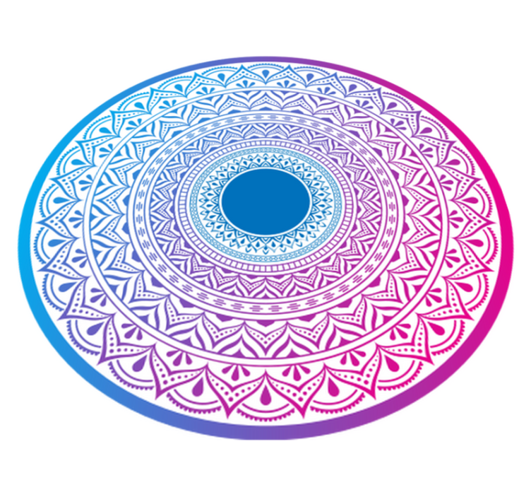 Mandala pyöreä array vinyylimatto mandala - Tenstickers