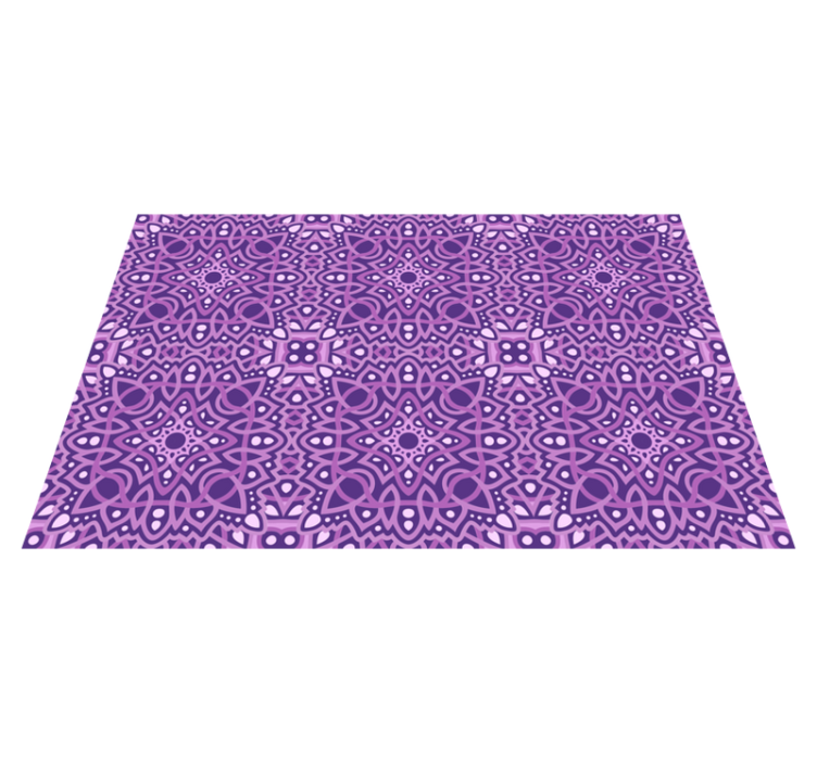 Mandala violetti laatat vinyylimatto mandala - Tenstickers
