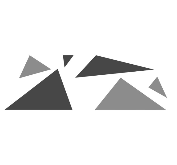 Geometristen muotojen kontrasti vinyylimatto geometrinen - Tenstickers