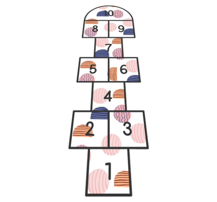 Pyöreä humala vinyylimatto peli - Tenstickers