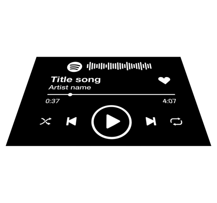 Henkilökohtainen musiikkikäyttöliittymä nimi vinyylimatto - Tenstickers