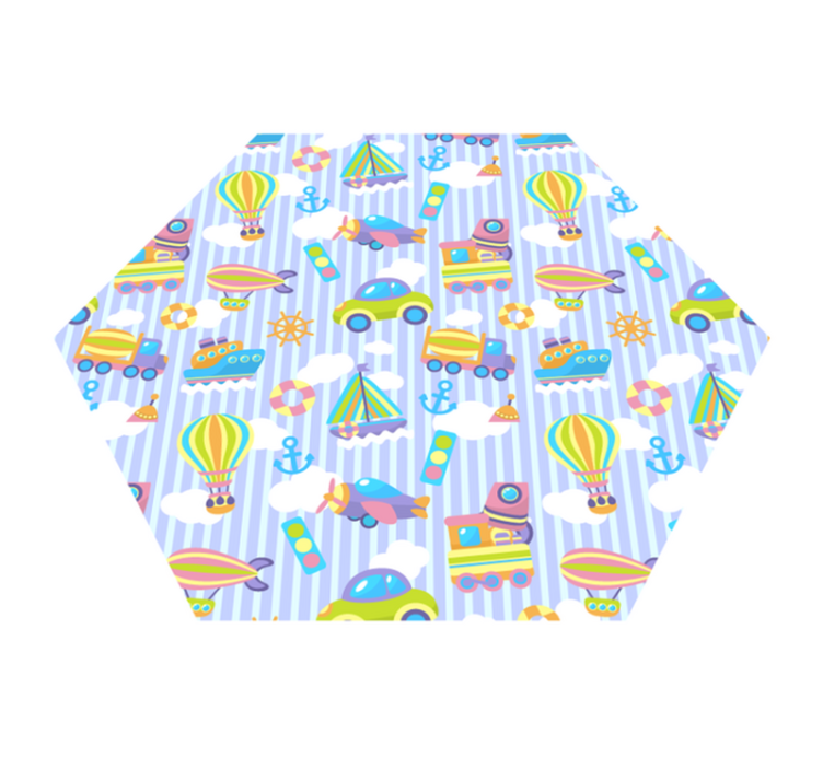 Kuorma-auto, lentokone ja bussi Lisää vinyylimattoja lapsille - Tenstickers