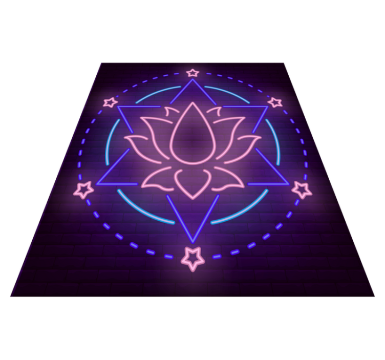Neon mandala kuvio vinyylimatto mandala - Tenstickers