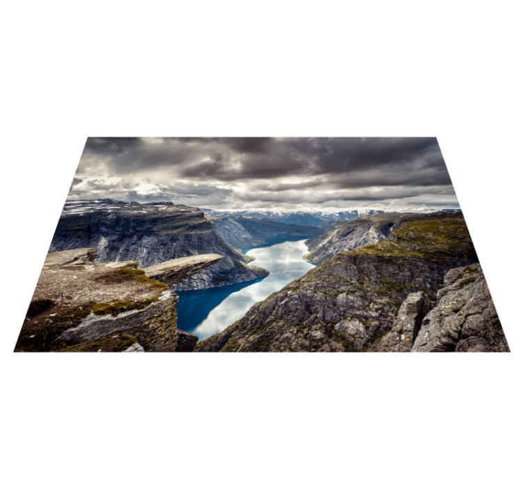 Trolltunga norja Luonto vinyylimatto - Tenstickers