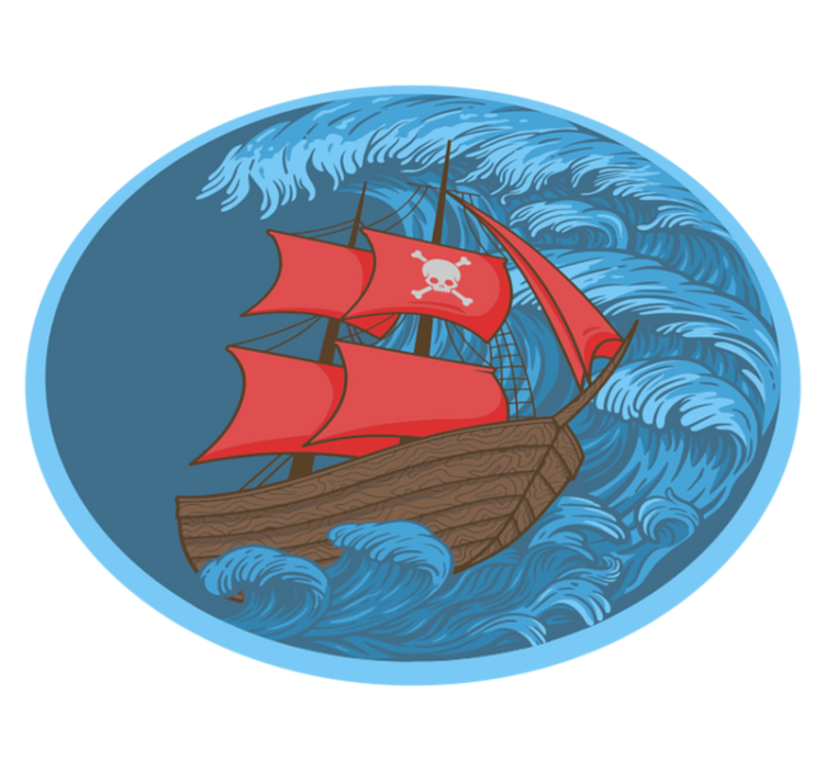 Merirosvojen peliaikaa vinyylimatto peli - Tenstickers