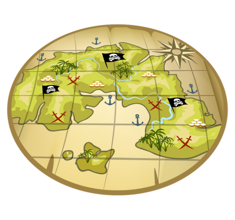 Aarteenetsintäseikkailu vinyylimatto peli - Tenstickers