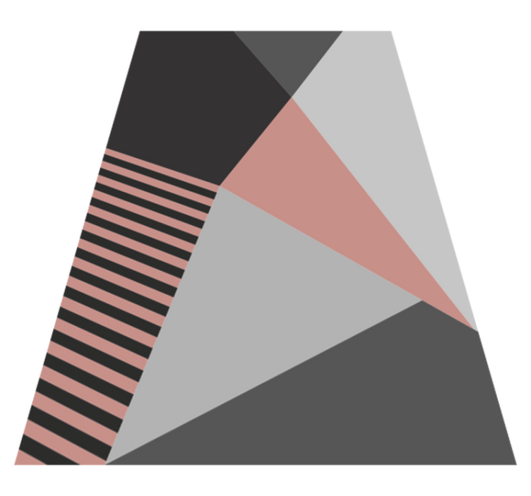 Kolmionmuotoinen geometrinen motiivi moderni vinyylimatto - Tenstickers