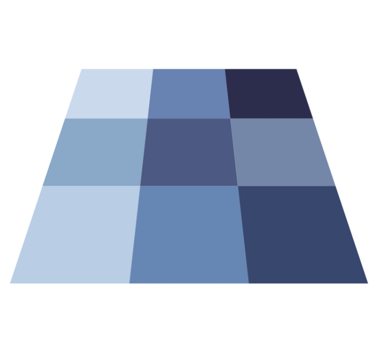 Sininen ruudullinen kuvio vinyylimatto geometrinen - Tenstickers