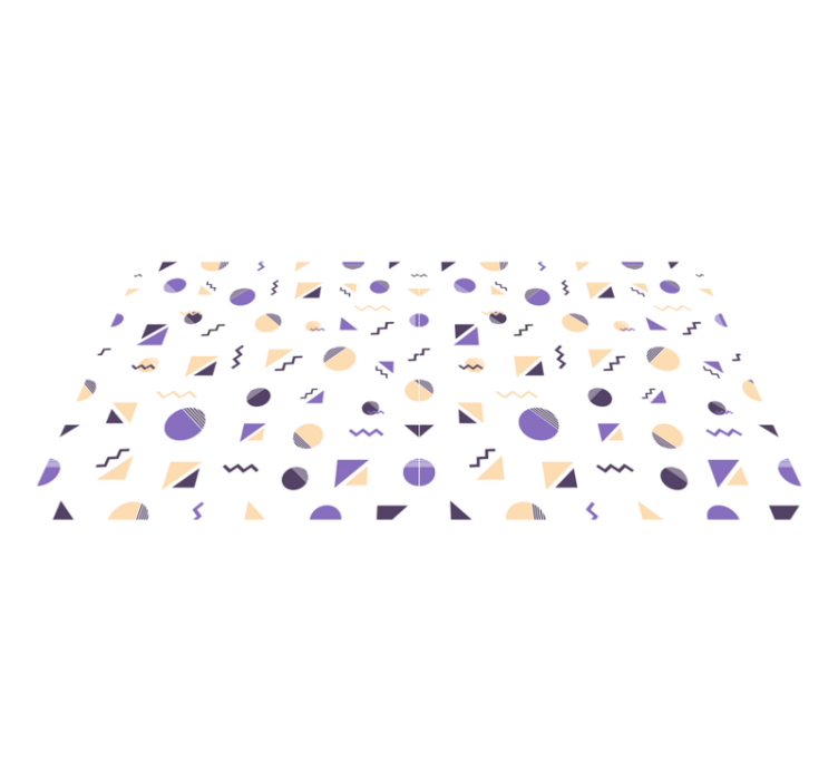 Värilliset geometriset muodot vinyylimatto geometrinen - Tenstickers