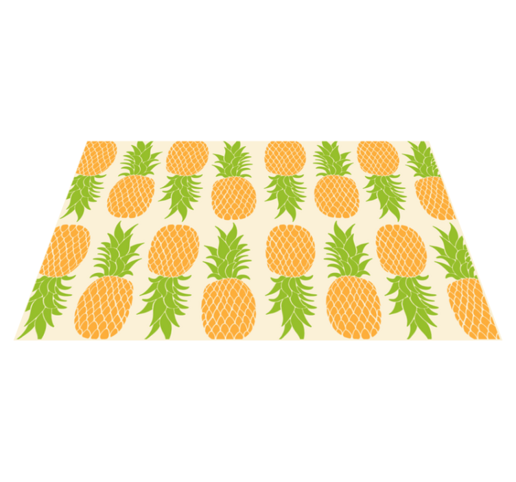 Ananas-kuvio vinyylimatto keittiöön - Tenstickers