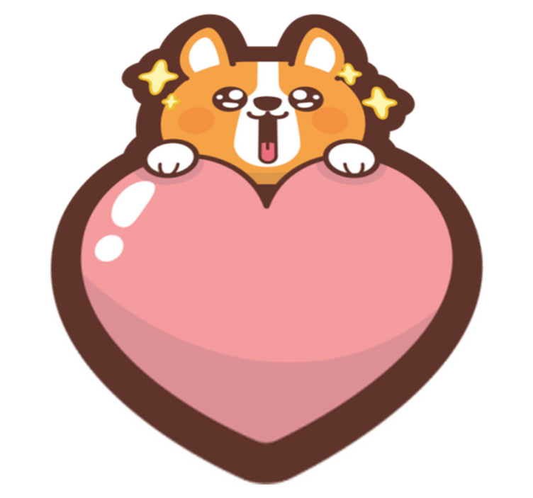 Anime koira eläin vinyylimatto - Tenstickers