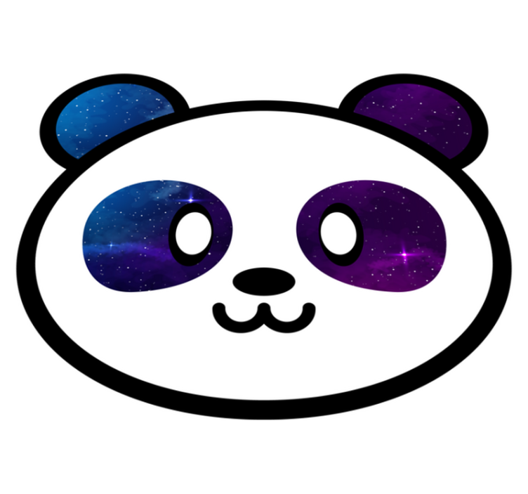 Anime galaxy panda eläin vinyylimatto - Tenstickers