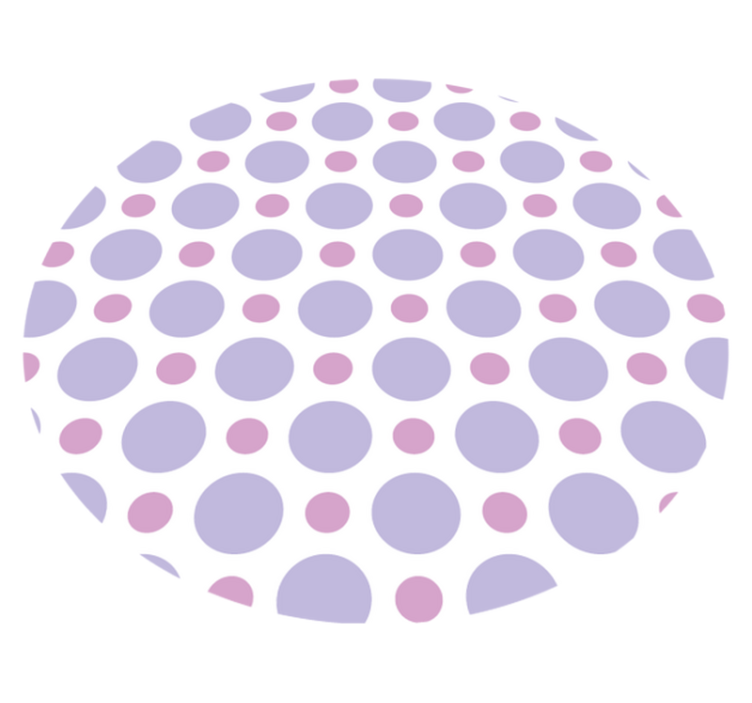 Pyöreä pistekuvio vinyylimatto raidallinen - Tenstickers