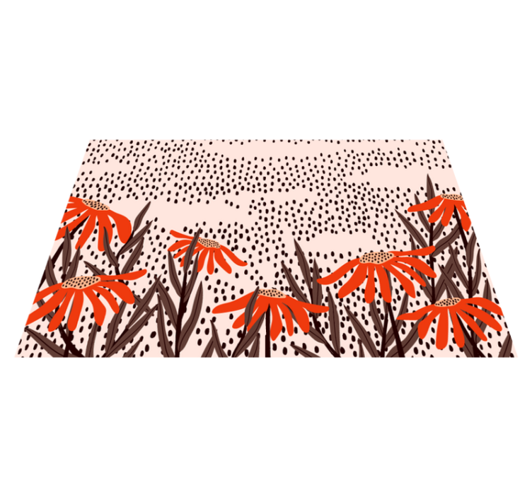 Kukkaisia paikkoja tyyneys Vinyylimatto makuuhuoneeseen - Tenstickers