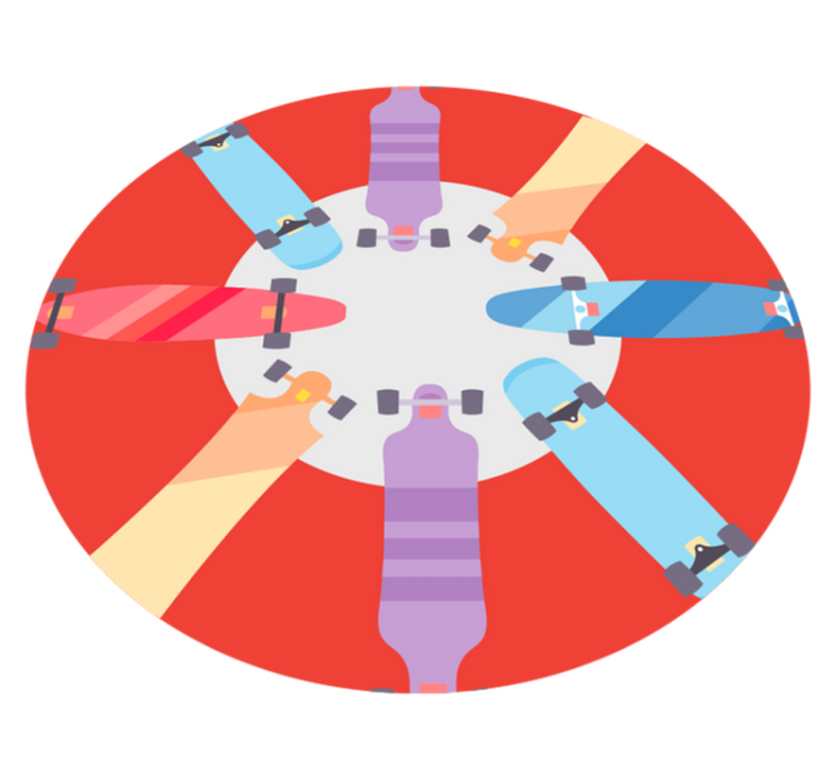 Tyypit rullalauta teinille vinyylimatto - Tenstickers