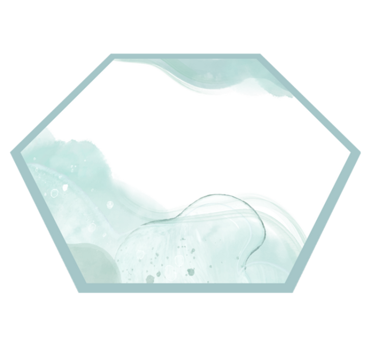 Pehmeät turkoosit pyörteet minimalistinen vinyylimatto - Tenstickers