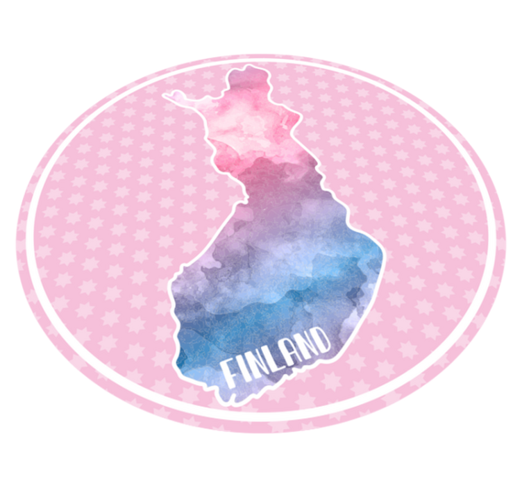 Lämmin suomalainen maailmakartta vinyylimatto - Tenstickers