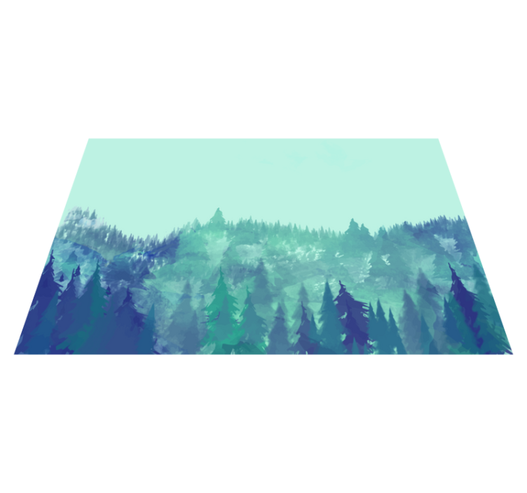 Rehevän vihreän metsän luonto vinyylimatto - Tenstickers