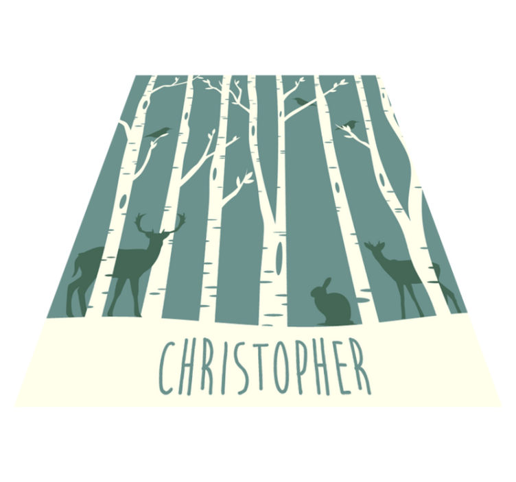 Metsäystävät teemana nimi vinyylimatto - Tenstickers