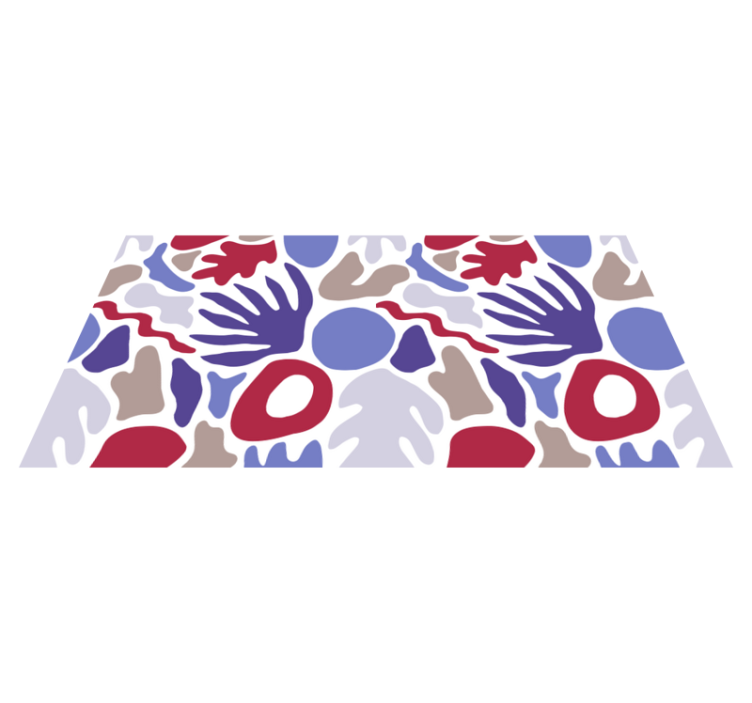 Värikäs yksityiskohtainen kuvio vinyylimatto keittiöön - Tenstickers