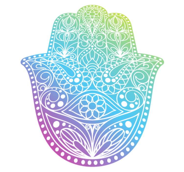 Fatiman kaltevuuskäsi mandala vinyylimatto - Tenstickers