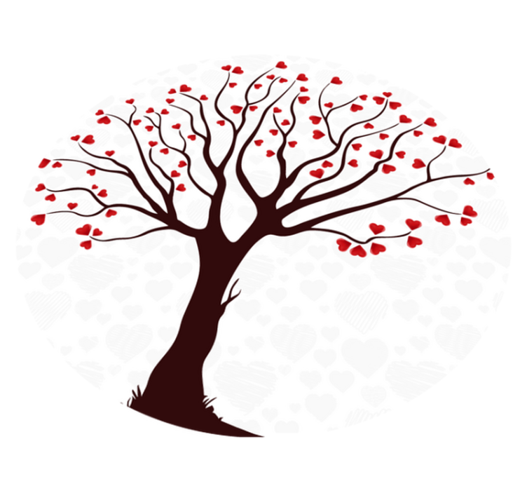 Iso romanttinen puu Luonto vinyylimatto - Tenstickers