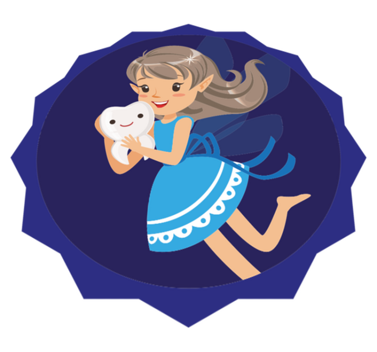 Hammas keiju halaa hampaita Lisää vinyylimattoja lapsille - Tenstickers