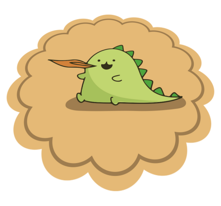 Vihreä sarjakuvahahmo lastenhuone vinyylimatto - Tenstickers