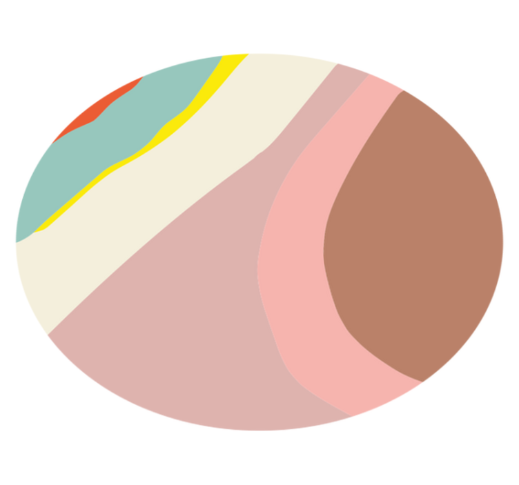 Lempeät sävyvirrat pyöreä vinyylimatto - Tenstickers