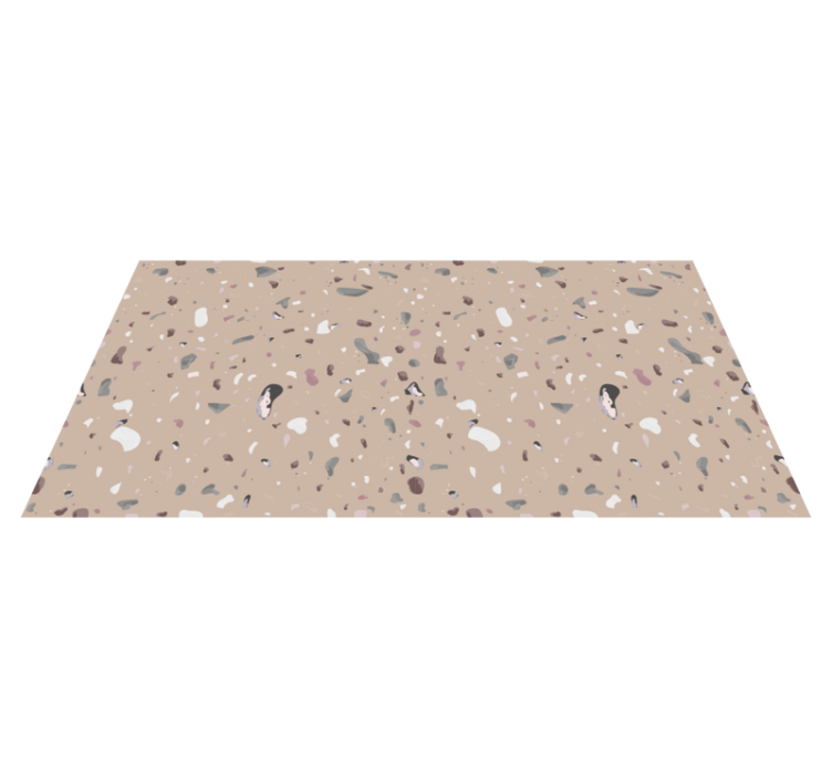 Beige terrazzo laatta vinyylimatto - Tenstickers