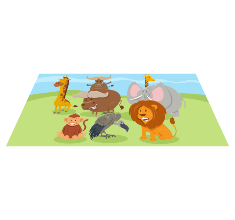 Viehättäviä olentoystäviä vinyylimatto - Tenstickers