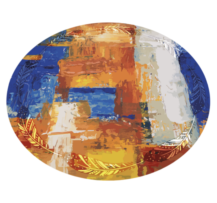 Abstrakti värifuusio minimalistinen vinyylimatto - Tenstickers