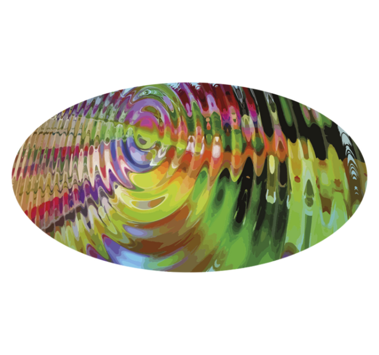 Samankeskinen monivärinen moderni vinyylimatto - Tenstickers