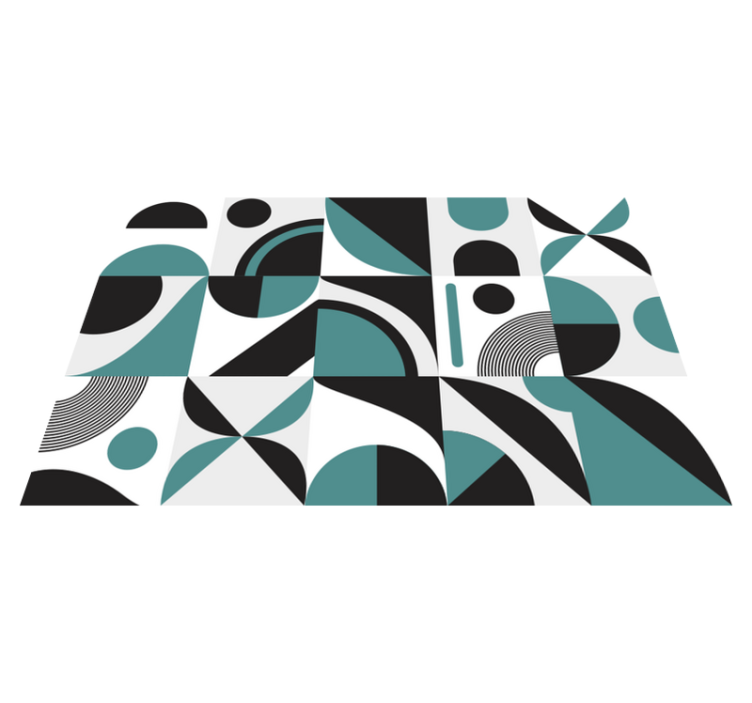 Abstrakti järjestely geometrinen vinyylimatto - Tenstickers
