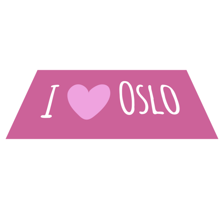 Rakastan oslon pinkkiä designia lauseke vinyylimatto - Tenstickers