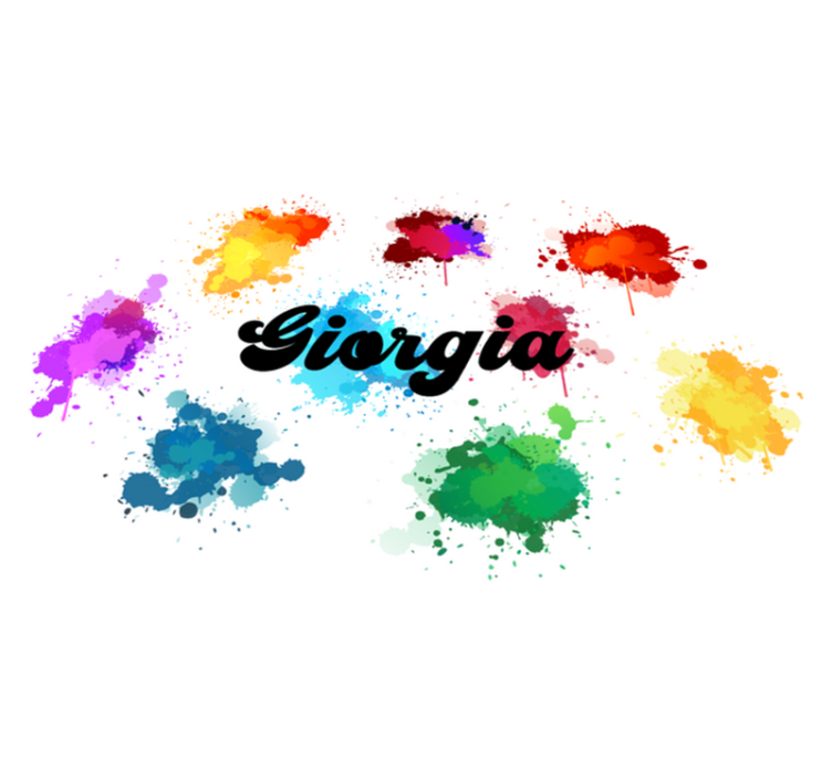 Pyöreä muotoilu roiskeilla teinin vinyylimatto - Tenstickers