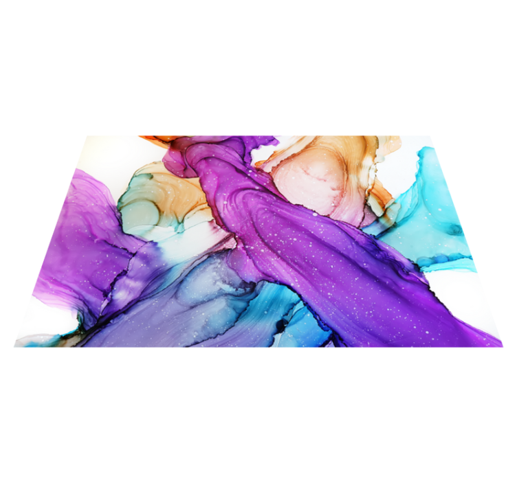 Abstrakteja nestepyörteitä kylpyhuoneen vinyylimatto - Tenstickers