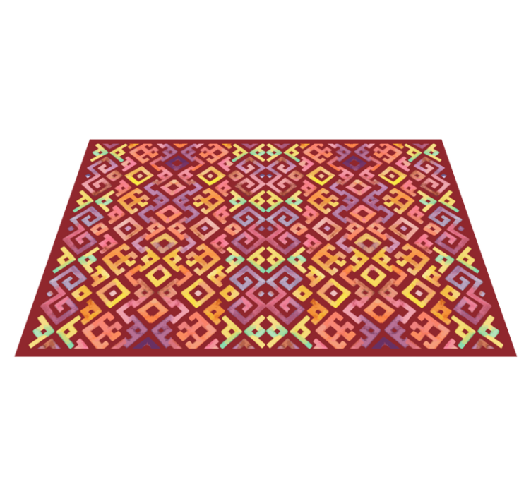 Värikäs geometrinen motiivi kaakeli vinyylimatto - Tenstickers